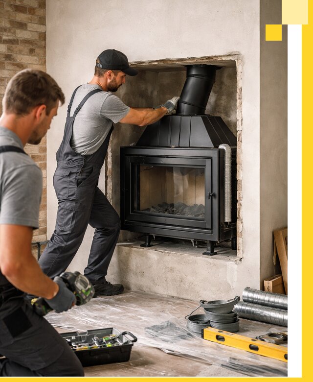 Установка каминных топок в Михайловке: монтаж, подключение