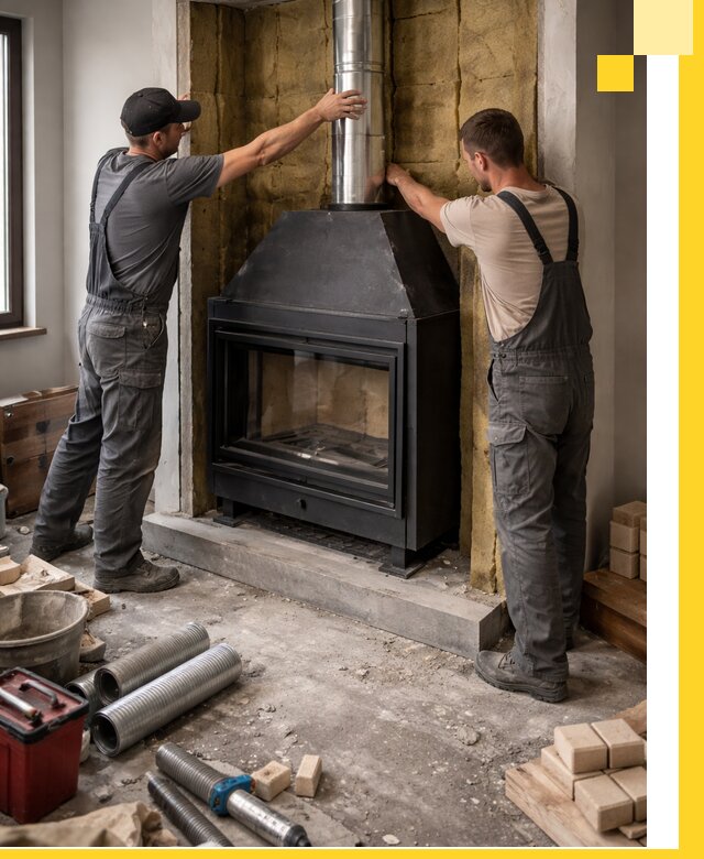 Изготовление и монтаж закрытых каминов в Михайловке под ключ