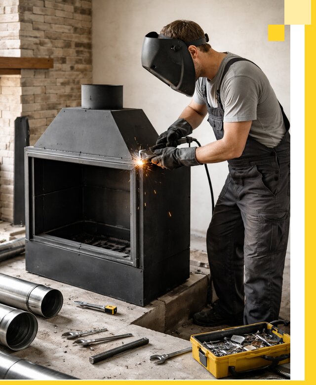 Продажа и установка металлических каминов в Михайловке под ключ