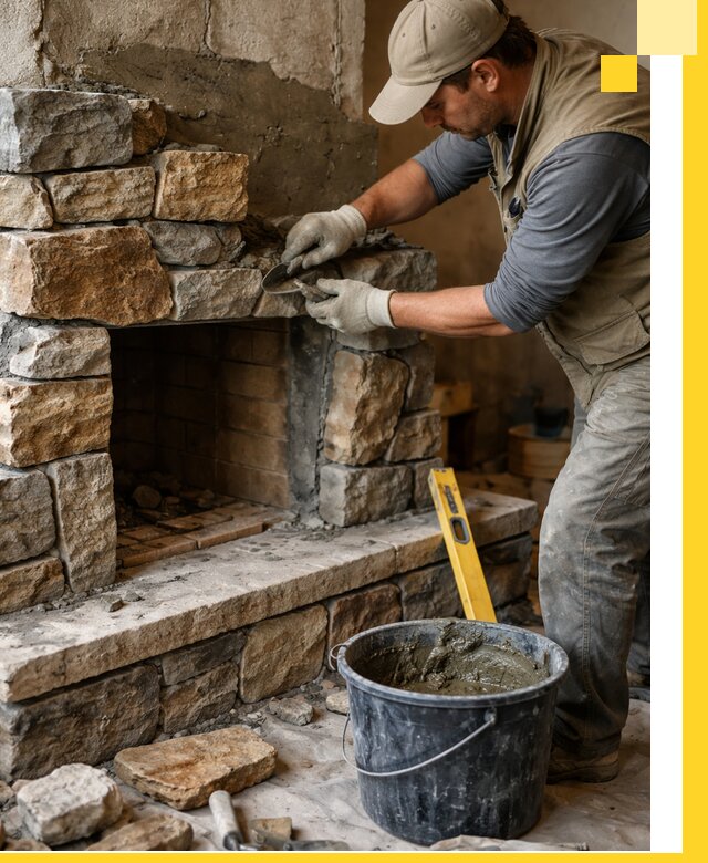 Изготовление и установка каменных каминов под ключ в Михайловке