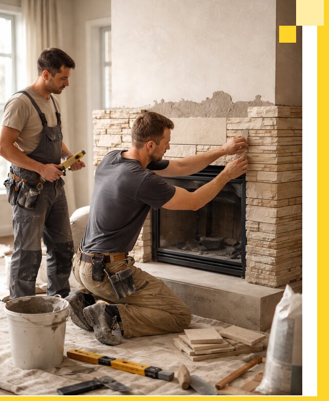 Установка и монтаж каминов для загородного дома в Михайловке