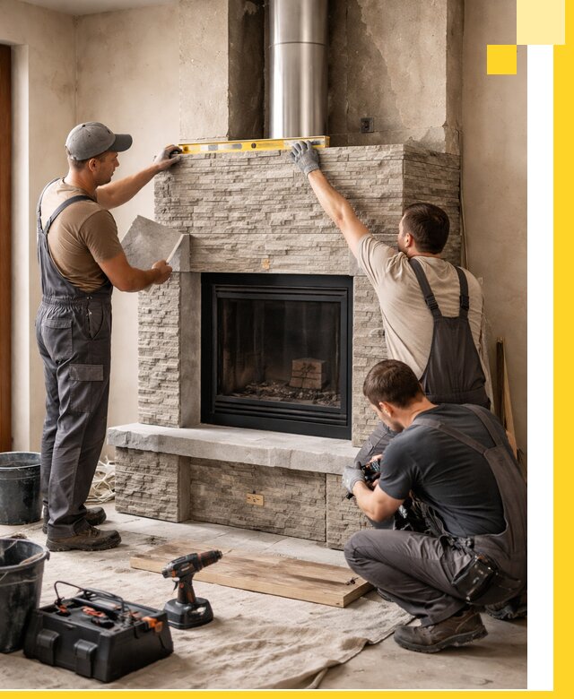 Профессиональный монтаж каминов под ключ в Михайловке для дома