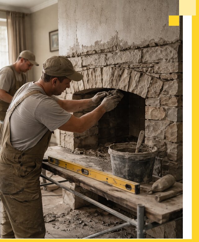 Изготовление каминов под ключ в Михайловке, монтаж и отделка