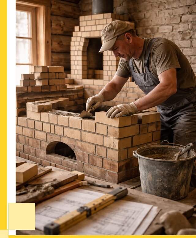 Кладка печей из кирпича в Михайловке цены от 30501 р. - ЭриданМхл