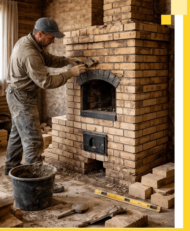 Кирпичные печи под ключ в Михайловке: проектирование и кладка