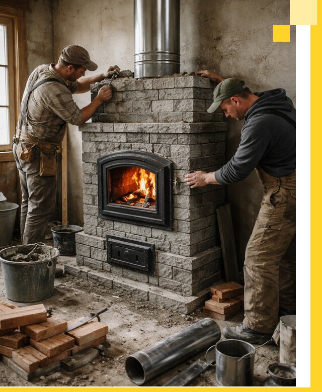 Производство, поставка и монтаж дровяных печей в Михайловке