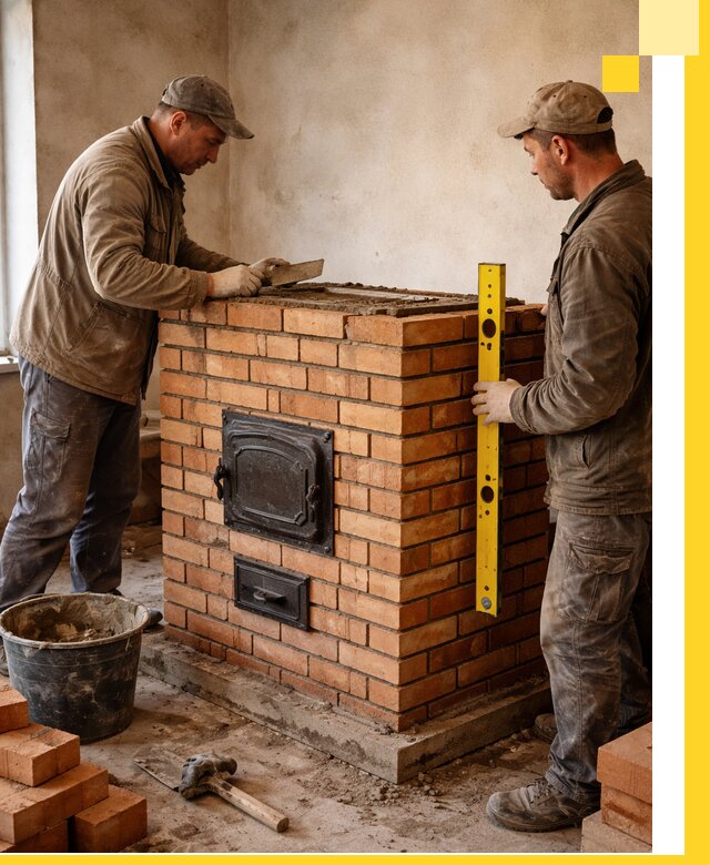 Отопительные печи под ключ в Михайловке, установка и сборка