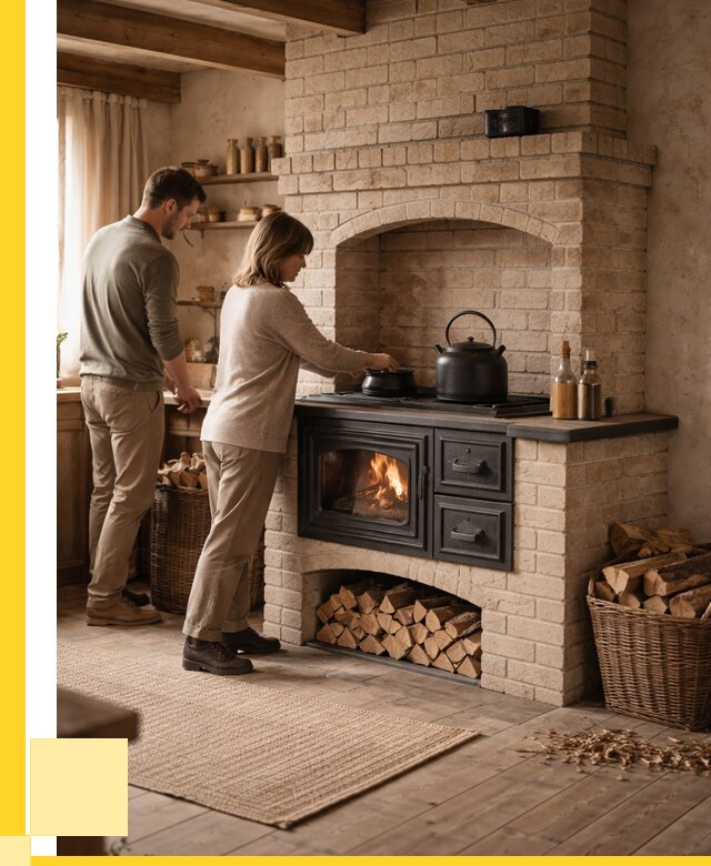 Печи с плитой в Михайловке от 45752 р. | ЭриданМхл — кирпичная печь