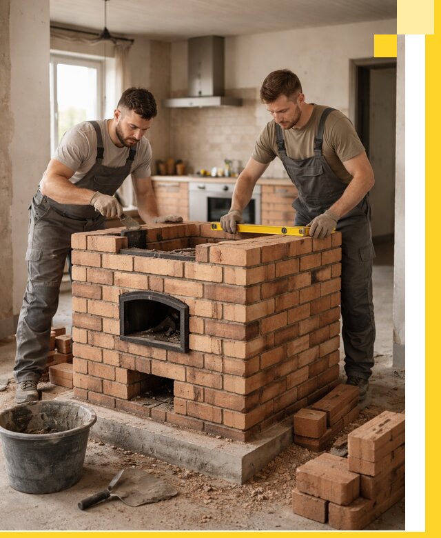 Установка и монтаж печей в частном доме в Михайловке под ключ