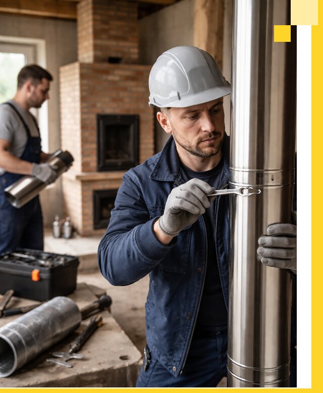 Профессиональный монтаж дымоходов для печей в Михайловке