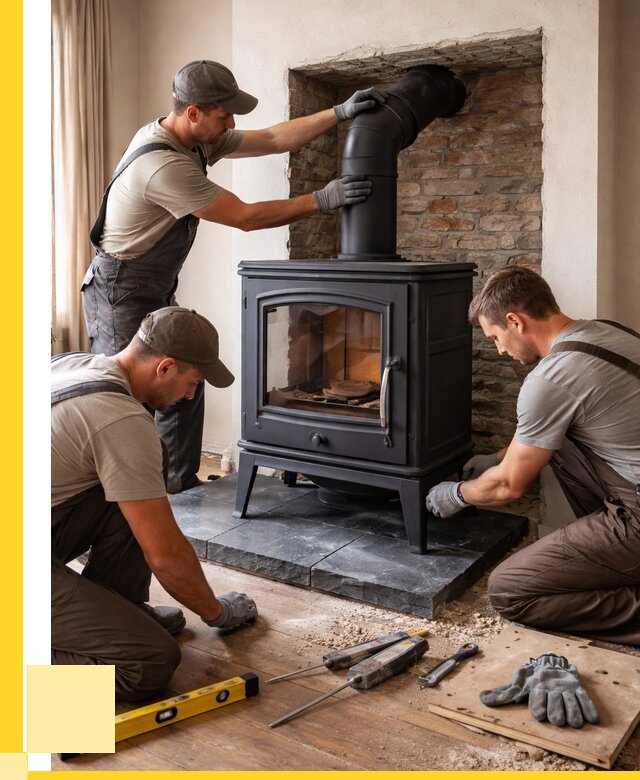 Монтаж печи камина в частном доме в Михайловке от 25418 р. | ЭриданМхл