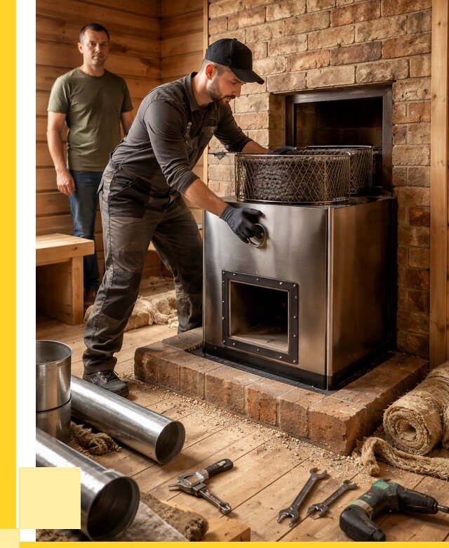 Монтаж банных печей под ключ в Михайловке от 18301 р., ЭриданМхл