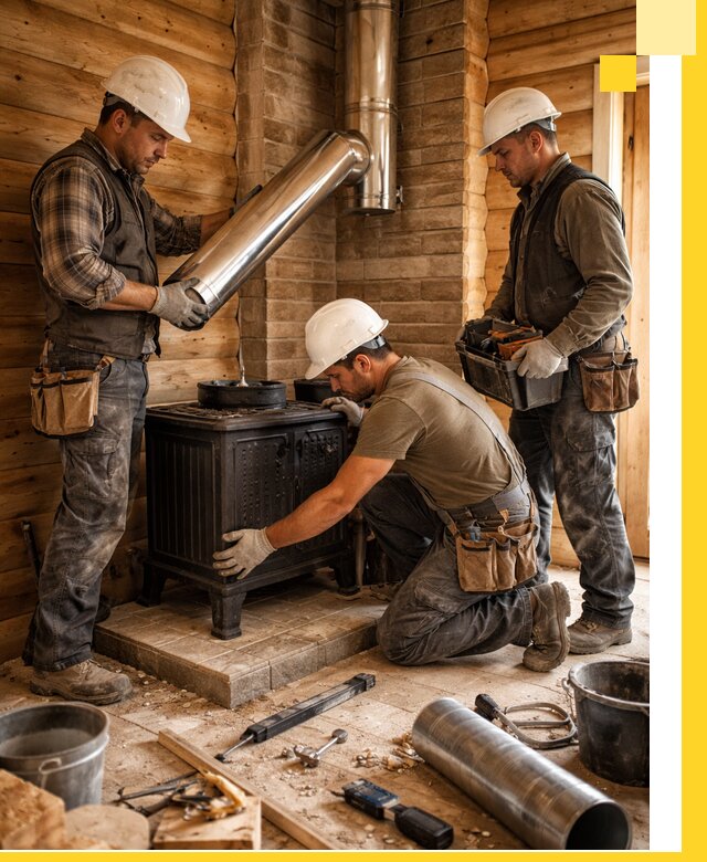 Профессиональный монтаж банных печей и дымоходов в Михайловке