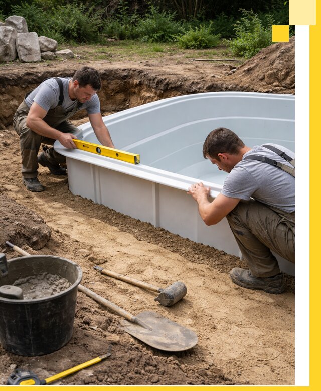 Производство и установка пластиковых бассейнов в Михайловке под ключ