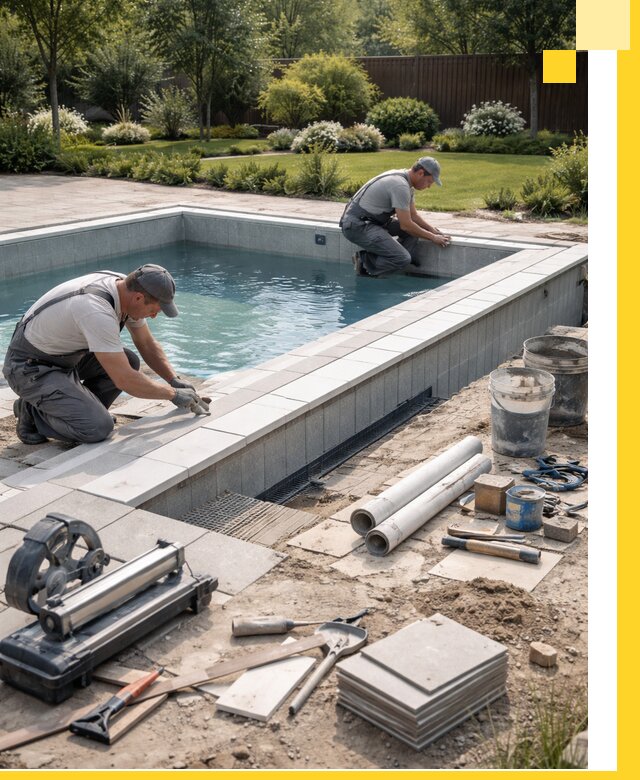 Строительство открытых бассейнов под ключ в Михайловке профессионально