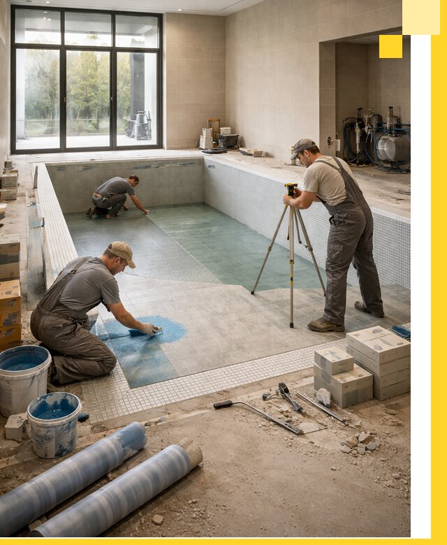 Проект и строительство закрытых бассейнов в Михайловке под ключ