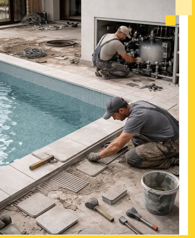 Строительство и монтаж бассейнов в коттедже в Михайловке