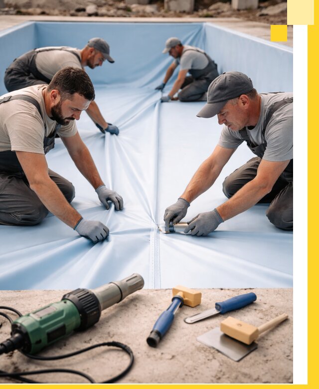 ПВХ пленка для бассейнов с монтажом и гарантией в Михайловке