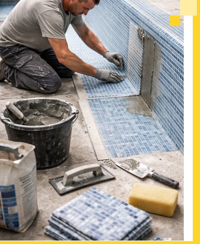 Укладка и ремонт мозаики для бассейнов под ключ в Михайловке