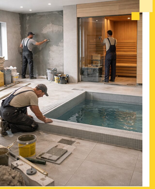 Проектирование и строительство сауны с бассейном в Михайловке