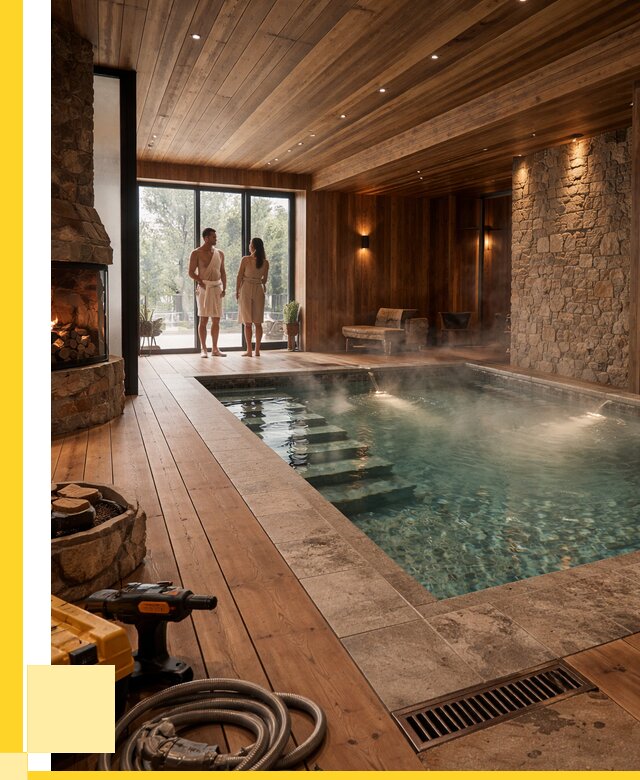 Проекты бань с бассейном под ключ в Михайловке от 76253 р., ЭриданМхл