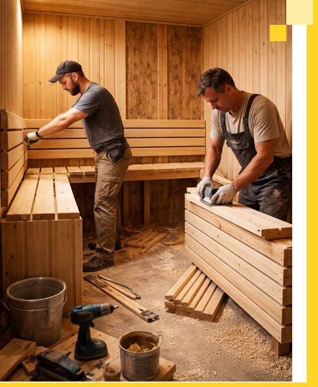 Профессиональный комплексный ремонт саун под ключ в Михайловке