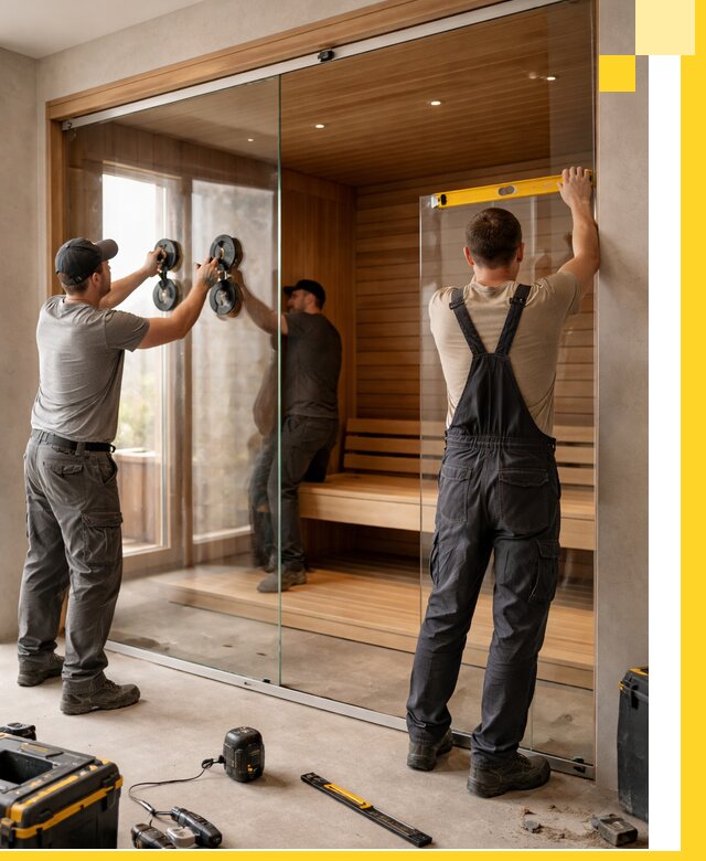 Производство и монтаж стеклянных саун под ключ в Михайловке