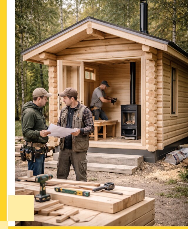 Монтаж бань под ключ в Михайловке — от 203340 р. | ЭриданМхл