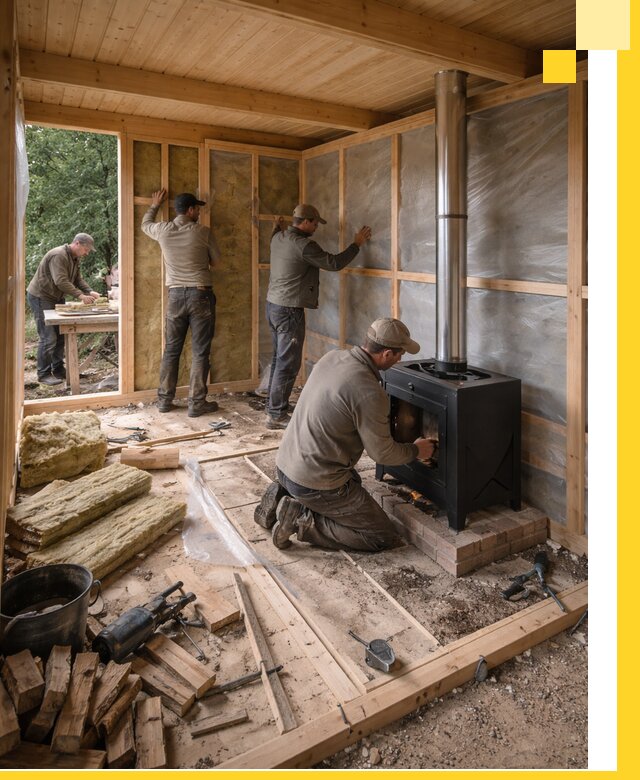 Профессиональный монтаж бань под ключ в Михайловке для дома