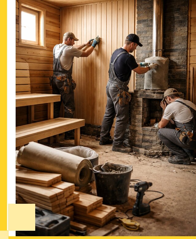 Ремонт бань под ключ в Михайловке от 45752 р. | ЭриданМхл