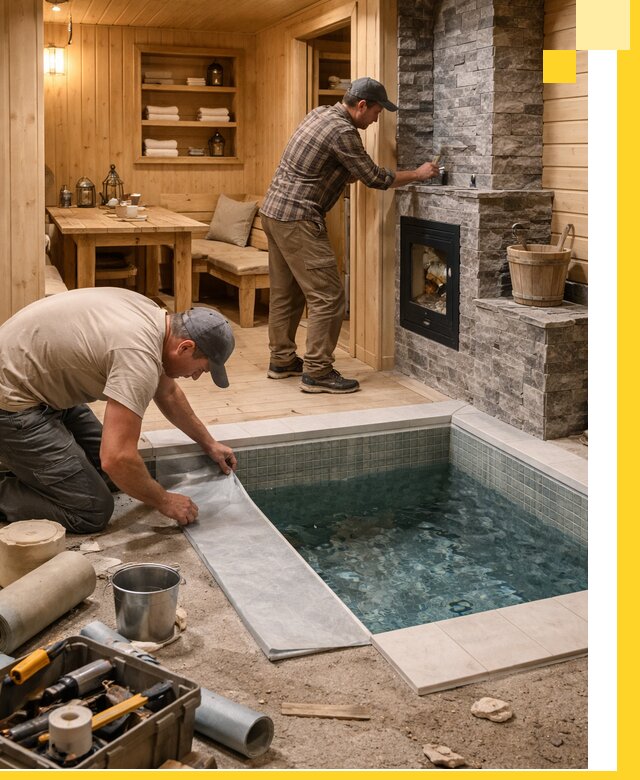 Строительство бань с комнатой отдыха под ключ в Михайловке