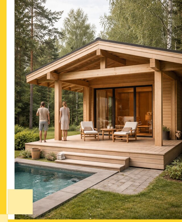 Бани с террасой под ключ в Михайловке от 610020 р. | ЭриданМхл