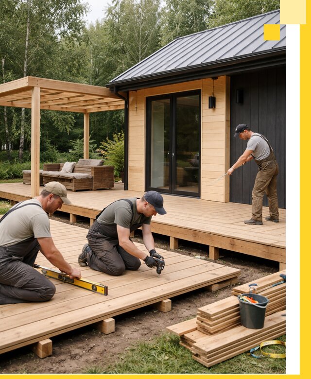 Строительство бань с террасой и бассейном под ключ в Михайловке