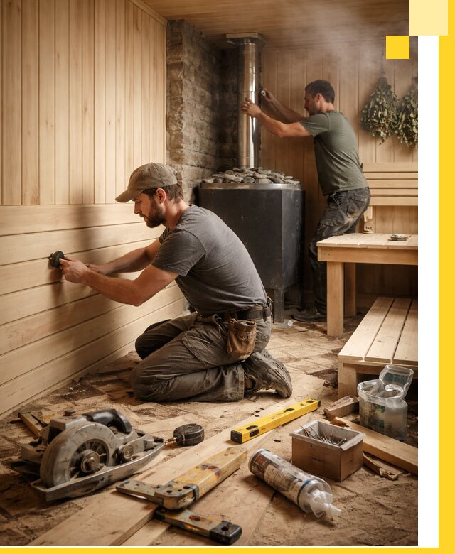 Полное строительство и оснащение парных под ключ в Михайловке