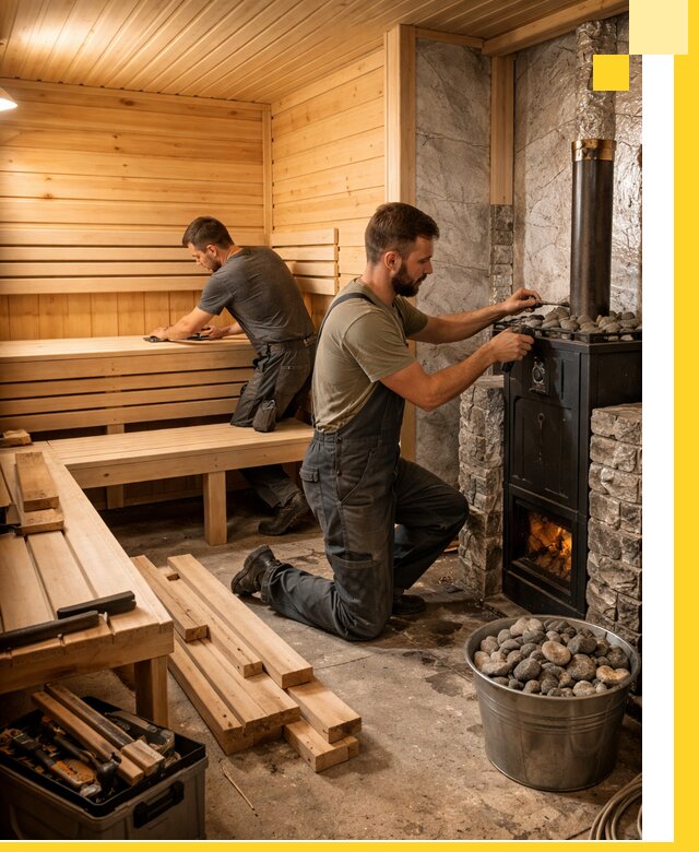 Дизайн и строительство интерьеров бань под ключ в Михайловке