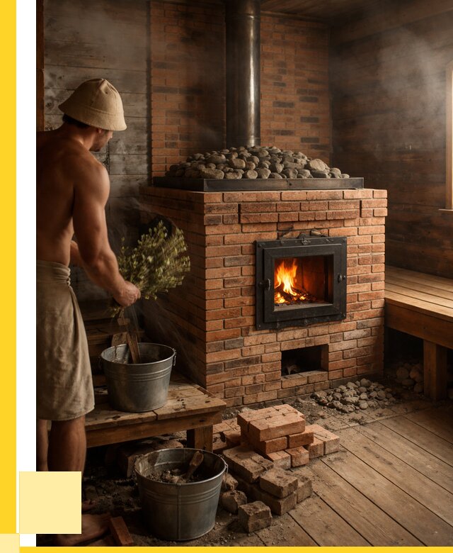 Кирпичные банные печи в Михайловке от 91503 р. | ЭриданМхл