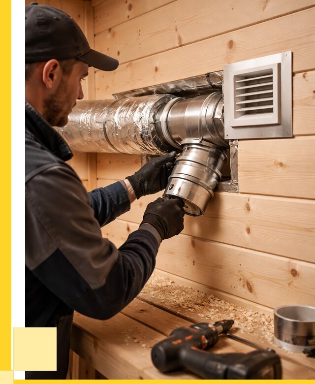 Монтаж вентиляции бани в Михайловке от 12200 р. | ЭриданМхл