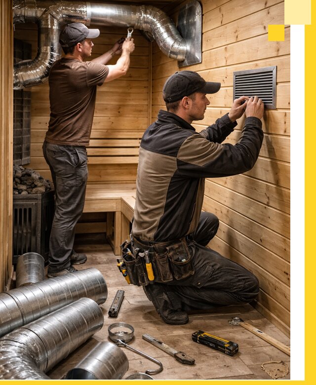 Проектирование и монтаж вентиляции бани в Михайловке под ключ