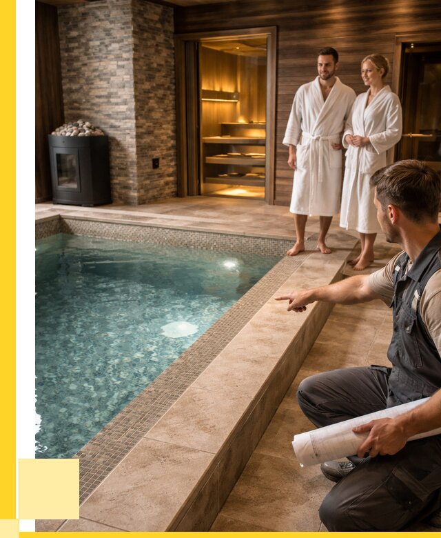 Проект бани с бассейном под ключ в Михайловке от 66086 р. | ЭриданМхл