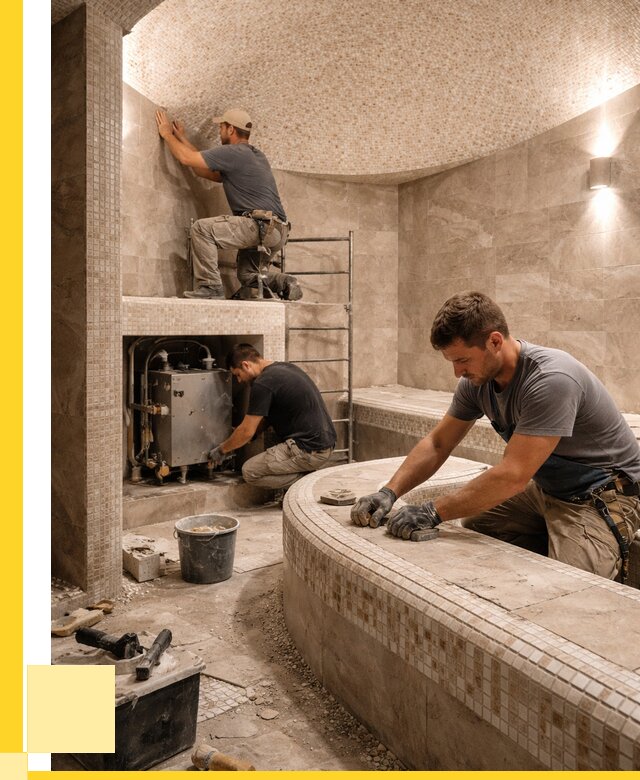 Монтаж хамамов под ключ в Михайловке от 254175 р. ЭриданМхл