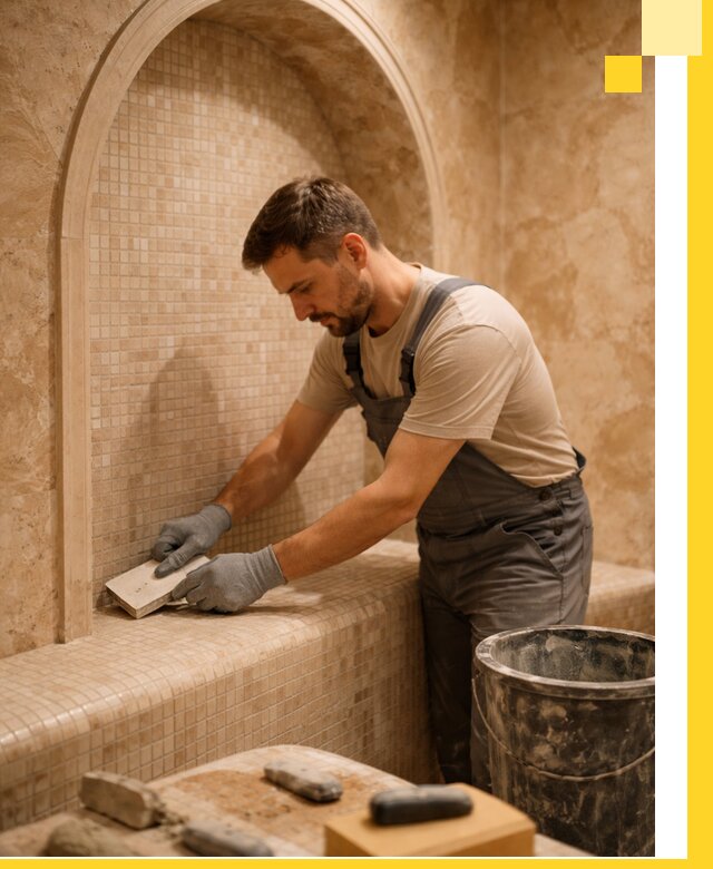 Профессиональная отделка хамамов с мозаикой под ключ в Михайловке