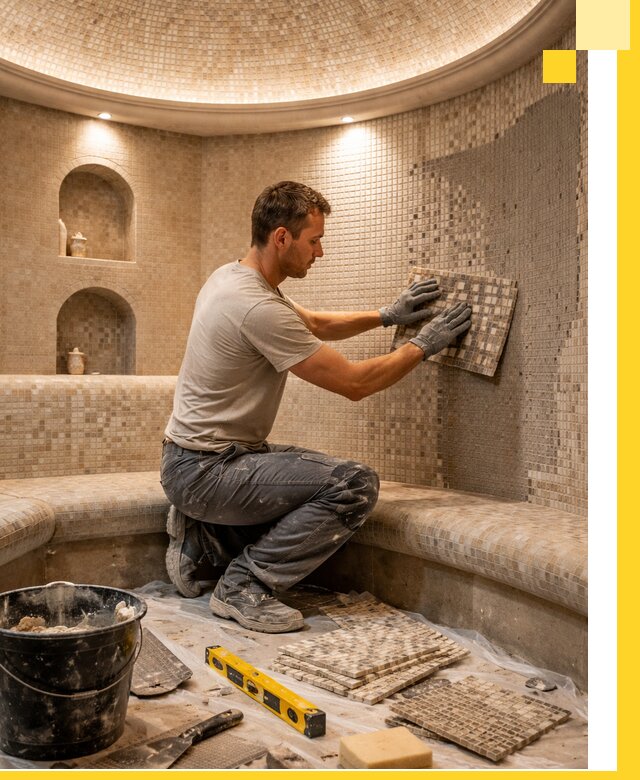 Устройство и монтаж домашнего хамама под ключ в Михайловке