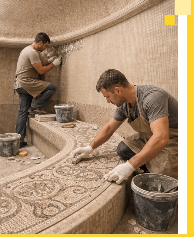 Плитка для хамама в Михайловке, укладка, подбор и поставка